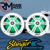 Stinger Marine 6.5” White Coaxial Marine Speakers with Built in Multi-Colour RGB Lighting in White